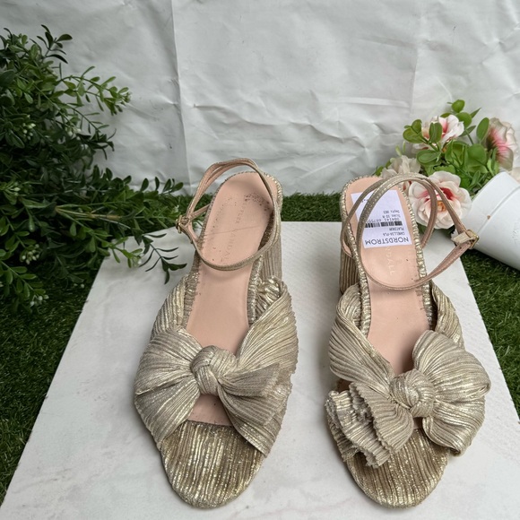 Loeffler Randall Camellia in champagne size 10 women’s party shoes block Heel - Picture 8 of 16